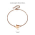 Bold Alphabet Letter Initial Charm Bracelet in Rose Gold Tone